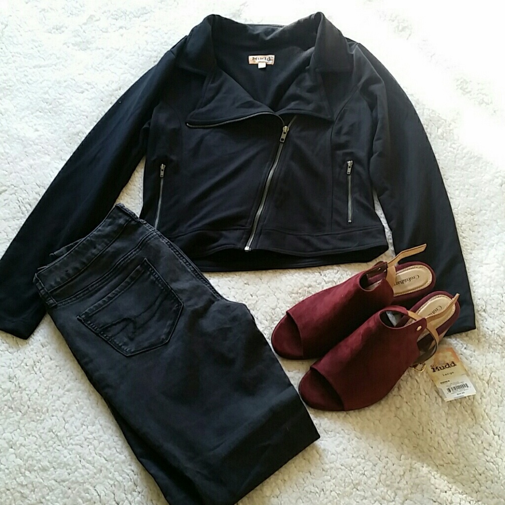 NWT Black Motto Jacket